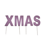 Abi décoration lettres de Noël bouchons Noël violet 5 cm | 24 pièces