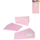 Cartes d'invitation et enveloppes rose 5 pièces | 48 pièces