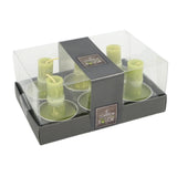 Bougies chauffe-plat bambou vert 5 cm 6 pièces | 24 pièces
