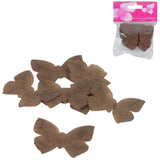 Confettis papillons marron 7 cm | 48 pièces