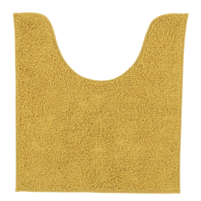 Tapis de toilette jaune moutarde en polyester 45 x 50 cm | 6 pièces