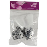 Emballage cadeau noir 5 cm lot de 6 | 24 pièces