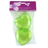 Pendentif coeur vert 10 cm 2 pièces | 24 pièces