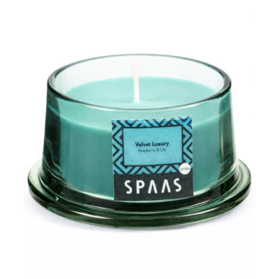 Spaas (r) bougie parfumée en verre velours luxe 9 cm | 12 pièces