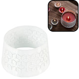 Bouchon Spaas (r) pour bougies géométrique blanc 8,5 cm | 36 pièces