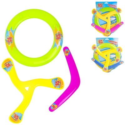Set de frisbee volant Sun Fun 30 cm assortis lot de 3 | 12 pièces