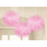 Amscan décoration tulle pompon rose 30 cm lot de 3 | 27 pièces