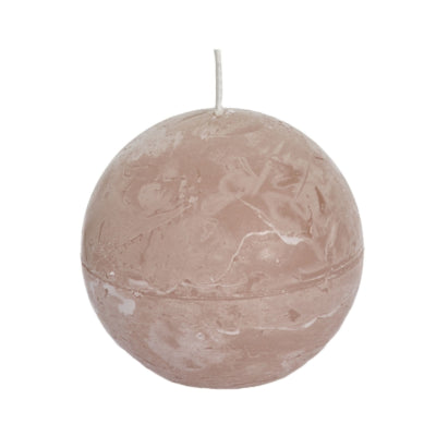 Bougie boule Spaas (r) beige 8 cm | 12 pièces