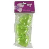 Pendentif coeur vert 6 cm lot de 3 | 24 pièces