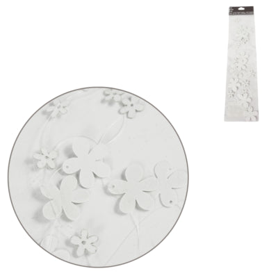 Guirlande de fleurs blanche 120 cm | 48 pièces
