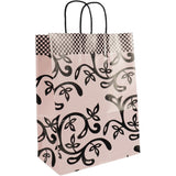 Sac en papier rose et noir 31 cm lot de 250