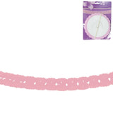 Guirlande ronde papier rose 3 m | 24 pièces