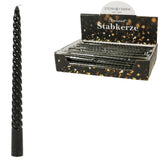 Stern Fabrik Bougie de table Twist noire 2,2 x 25 cm | 36 pièces