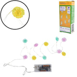 Guirlande lumineuse fleurs colorées LED sur batterie 120 cm | 25 pièces