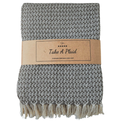 Prenez un plaid 35 coton recyclé marron 130 x 180 cm | 8 pièces