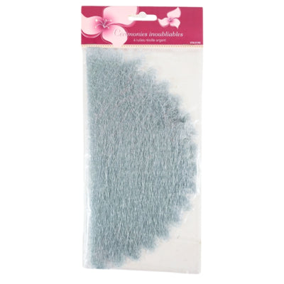 Emballage cadeau tulle gris 24 cm 6 pièces | 24 pièces