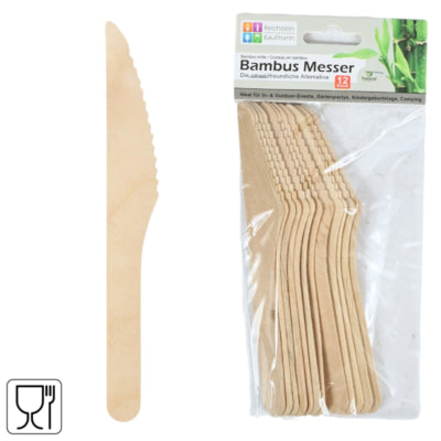 Couteaux en bambou 16,5 cm 12 pièces | 24 pièces