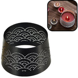 Spaas (r) abat-jour pour bougies dentelle noir 8,5 cm | 36 pièces