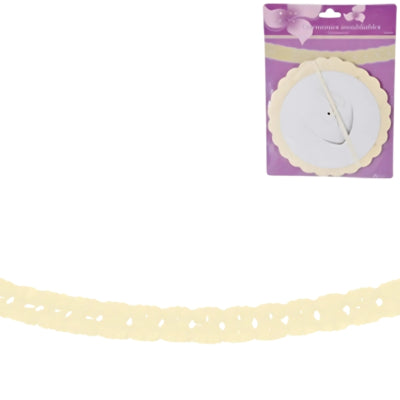 Guirlande ronde papier jaune 3 m | 24 pièces