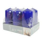 Bougies pilier Gala bleues 5,8 x 12,5 cm 6 pièces | 4 pièces