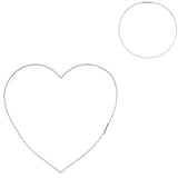 Stern fabrik décoration bague coeur couleur argent 20 cm 2 assortis | 30 pièces