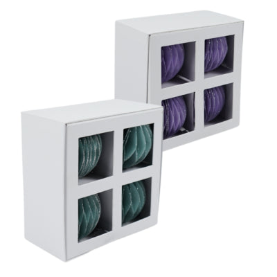 Migros (r) Boule de Noël en papier avec paillettes 9 cm 2 assortis lot de 4 | 6 pièces