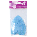 Plumes de décoration bleues 6 cm 96 pièces | 48 pièces