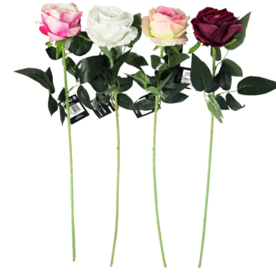 Rose artificielle 76 cm assortie