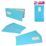 Cartes avec enveloppes bleu 21 cm 5 pièces | 48 pièces