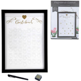 Livre d'or empreinte digitale avec paillettes et marqueur 45 cm | 6 pièces