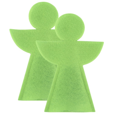Décoration de bouteille de Noël ange feutre vert 36 cm lot de 2 | 12 pièces