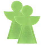 Décoration de bouteille de Noël ange feutre vert 36 cm lot de 2 | 12 pièces