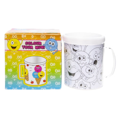 Duckiez colorie ta propre tasse smiley 10 cm | 24 pièces