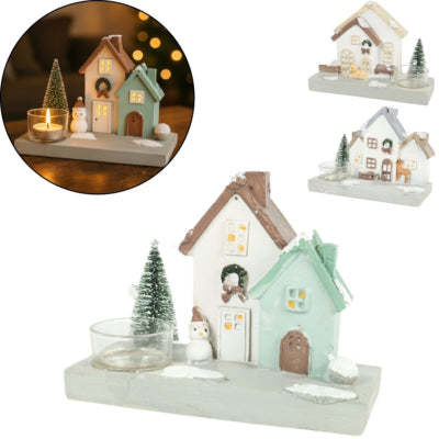 Photophores de Noël maison 3 assortis | 8 pièces