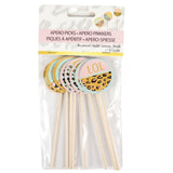Bâtons à cocktail funky léopard 12 cm lot de 8 | 48 pièces