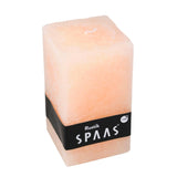 Spaas (r) bougie pilier rustique carré saumon 7 x 13 cm | 6 pièces