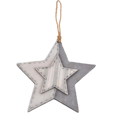 Pendentif Ngk étoile gris 19 cm | 24 pièces