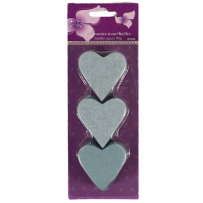Confettis coeur bleu 100 g | 24 pièces