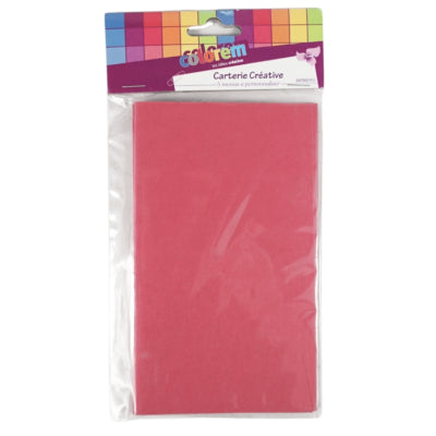 Cartes de menu fuchsia 17 cm 5 pièces | 24 pièces