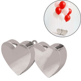 Amscan ballon poids coeurs couleur argent 12 cm | 24 pièces