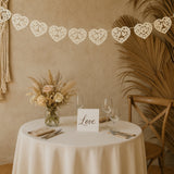 Guirlande amour colombe papier ivoire 4 m | 24 pièces