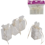 Emballage cadeau blanc 8,5 cm lot de 4 | 24 pièces