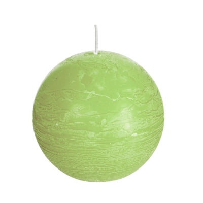 Bougie boule Spaas (r) vert crayeux 8 cm | 12 pièces