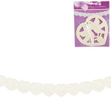 Guirlande amour colombe papier ivoire 4 m | 24 pièces