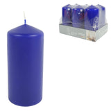 Bougies pilier Gala bleues 5,8 x 12,5 cm 6 pièces | 4 pièces