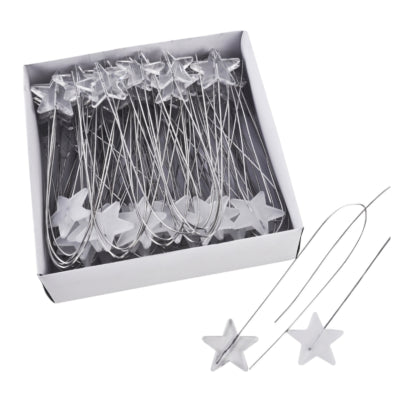 Bouchon décoratif étoile blanc transparent 40 cm 72 pièces | 6 pièces