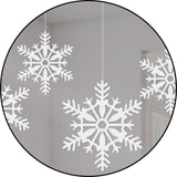 Amscan pendentif flocon de neige blanc avec paillettes 10 cm 4 pièces | 36 pièces