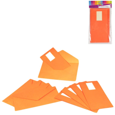 Cartes d'invitation et enveloppes orange 5 pièces | 48 pièces