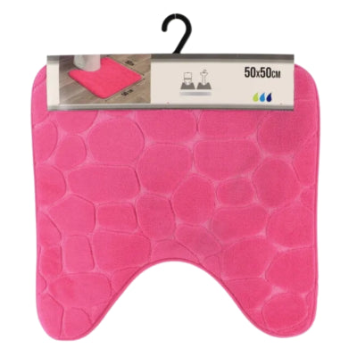 Tapis de toilette fuchsia microfibre 50 x 50 cm | 16 pièces