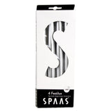Spaas (r) bougies de table couleur argent 2,2 x 25 cm 4 pièces | 12 pièces